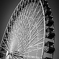 Chicago Navy Pier Ferris Wheel In Black And White by Paul Velgos Chicago Navy Pier Ferris Wheel In Black And White by Paul Velgos