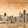 Chicago skyline Digital Art by Dejan Jovanovic Chicago skyline Digital Art by Dejan Jovanovic
