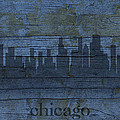 Chicago Skyline Silhouette Distressed on Worn Peeling Wood by Design Turnpike Chicago Skyline Silhouette Distressed on Worn Peeling Wood by Design Turnpike