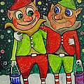 Christmas Elves Painting by Patricia Arroyo Christmas Elves Painting by Patricia Arroyo