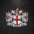 City of London - Coat of Arms over Black Leather Digital Art by Serge Averbukh City of London - Coat of Arms over Black Leather Digital Art by Serge Averbukh
