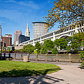 Cleveland Skyline From Riverbed Road by Terri Harper
