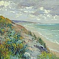 Cliffs by the sea at Trouville Painting by Gustave Caillebotte Cliffs by the sea at Trouville Painting by Gustave Caillebotte
