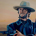 Clint Eastwood Painting Painting by Paul Meijering Clint Eastwood Painting Painting by Paul Meijering