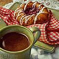 Coffee and Danish by Mia Tavonatti