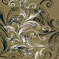 Coffee Flowers 4 Olive by Angelina Tamez Coffee Flowers 4 Olive by Angelina Tamez