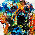 Colorful Dog Art - Heart And Soul - By Sharon Cummings Painting by Sharon Cummings Colorful Dog Art - Heart And Soul - By Sharon Cummings Painting by Sharon Cummings
