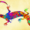 Gecko Watercolor Art Mixed Media by Christina Rollo Gecko Watercolor Art Mixed Media by Christina Rollo