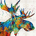 Colorful Moose Art - Confetti - By Sharon Cummings Painting by Sharon Cummings Colorful Moose Art - Confetti - By Sharon Cummings Painting by Sharon Cummings