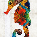 Colorful Seahorse Art by Sharon Cummings Painting by Sharon Cummings Colorful Seahorse Art by Sharon Cummings Painting by Sharon Cummings