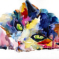 Colorful Tubby cat painting Painting by Svetlana Novikova Colorful Tubby cat painting Painting by Svetlana Novikova