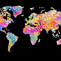 Colorful Watercolor World Map by Georgeta Blanaru Colorful Watercolor World Map by Georgeta Blanaru