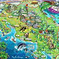 Costa Rica map illustration Painting by Maria Rabinky Costa Rica map illustration Painting by Maria Rabinky