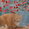 Cougar Painting by Laurel Best Cougar Painting by Laurel Best