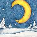 Crescent Moon Painting by Margaryta Yermolayeva Crescent Moon Painting by Margaryta Yermolayeva