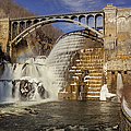 Croton Dam And Rainbow Photograph by Susan Candelario Croton Dam And Rainbow Photograph by Susan Candelario