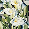 Cubist lilies Painting by Catherine Abel Cubist lilies Painting by Catherine Abel