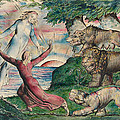 Dante running from the three beasts Painting by William Blake Dante running from the three beasts Painting by William Blake