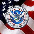 Department of Homeland Security - D H S Emblem over American Flag Digital Art by Serge Averbukh Department of Homeland Security - D H S Emblem over American Flag Digital Art by Serge Averbukh