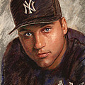 Derek Jeter Drawing by Viola El Derek Jeter Drawing by Viola El