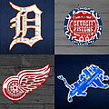 Detroit Sports Fan Recycled Vintage Michigan License Plate Art Tigers Pistons Red Wings Lions Mixed Media by Design Turnpike Detroit Sports Fan Recycled Vintage Michigan License Plate Art Tigers Pistons Red Wings Lions Mixed Media by Design Turnpike