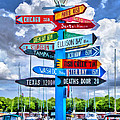 Door County Directional Sign in Egg Harbor Painting by Christopher Arndt Door County Directional Sign in Egg Harbor Painting by Christopher Arndt