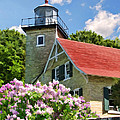 Door County Eagle Bluff Lighthouse Lilacs Painting by Christopher Arndt Door County Eagle Bluff Lighthouse Lilacs Painting by Christopher Arndt
