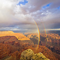 Rainbow at Kanab Pt, Grand Canyon Photograph by Yva Momatiuk John Eastcott Rainbow at Kanab Pt, Grand Canyon Photograph by Yva Momatiuk John Eastcott