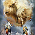 Dream Catcher - Spirit Of The White Buffalo Mixed Media by Carol Cavalaris Dream Catcher - Spirit Of The White Buffalo Mixed Media by Carol Cavalaris