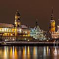 Dresden by Night #1 Photograph by Bernd Laeschke