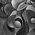 Dynamic Series 22-Black and White Painting by Ricardo Chavez-Mendez Dynamic Series 22-Black and White Painting by Ricardo Chavez-Mendez