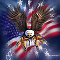 Eagle Burst Digital Art by Jerry LoFaro Eagle Burst Digital Art by Jerry LoFaro