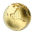 Earth in Gold Metal isolated on white Photograph by Johan Swanepoel Earth in Gold Metal isolated on white Photograph by Johan Swanepoel