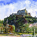 Edinburgh Castle Scotland Painting by John D Benson Edinburgh Castle Scotland Painting by John D Benson