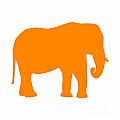 Elephant in Orange and White Digital Art by Jackie Farnsworth Elephant in Orange and White Digital Art by Jackie Farnsworth