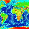 Elevation Map of The World by Sebastian Musial Elevation Map of The World by Sebastian Musial