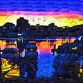 End of Day at Dock Painting by Kirt Tisdale End of Day at Dock Painting by Kirt Tisdale