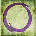 Enso No. 108 Purple On Green by Julie Niemela Enso No. 108 Purple On Green by Julie Niemela