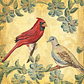 Exotic Bird Floral and Vine 2 Painting by Debbie DeWitt Exotic Bird Floral and Vine 2 Painting by Debbie DeWitt