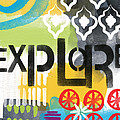 Explore- Contemporary Abstract Art Painting by Linda Woods Explore- Contemporary Abstract Art Painting by Linda Woods