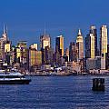 Ferry past Manhattan Photograph by Mitchell R Grosky Ferry past Manhattan Photograph by Mitchell R Grosky