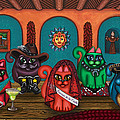 Fiesta Cats II Painting by Victoria De Almeida Fiesta Cats II Painting by Victoria De Almeida
