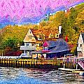 Fishing Village Painting by Kirt Tisdale Fishing Village Painting by Kirt Tisdale
