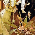 Flirt Painting by Alphonse Mucha Flirt Painting by Alphonse Mucha