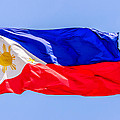 Flying National Flag Of The Philippines Over Rizal Park Manila Framed ...