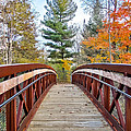 Foot Bridge in Fall Photograph by Lars Lentz Foot Bridge in Fall Photograph by Lars Lentz