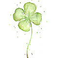 Four Leaf Clover Lucky Charm Painting by Olga Shvartsur Four Leaf Clover Lucky Charm Painting by Olga Shvartsur