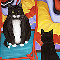 Fun House Fat Cat Painting by Karen Zuk Rosenblatt Fun House Fat Cat Painting by Karen Zuk Rosenblatt