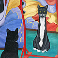 Fun House Skinny Cat Painting by Karen Zuk Rosenblatt Fun House Skinny Cat Painting by Karen Zuk Rosenblatt