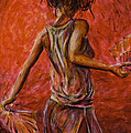 Geisha Fan Dance 02 Painting by Nik Helbig Geisha Fan Dance 02 Painting by Nik Helbig